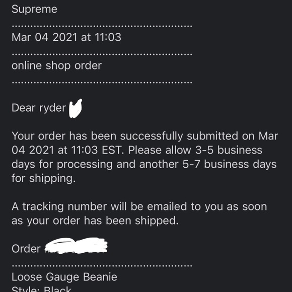 SS21 Supreme Loose Gauge Beanie Black - Picture 2 of 2